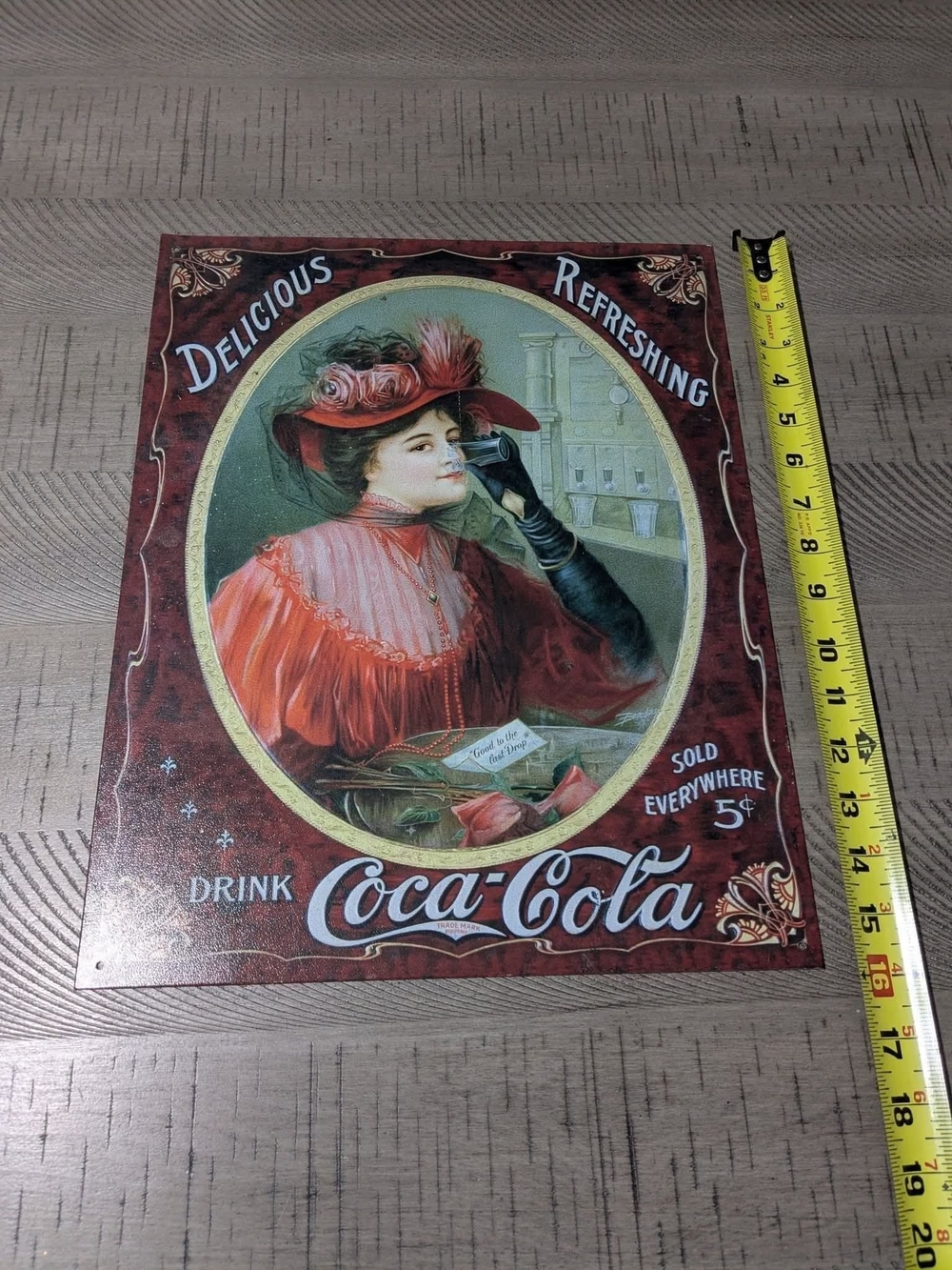 16" Coca Cola Tin Sign